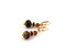Petite Brown and Gold Color Dangle Earrings, Festive Fall Earrings, Lampwork Jewelry product 6